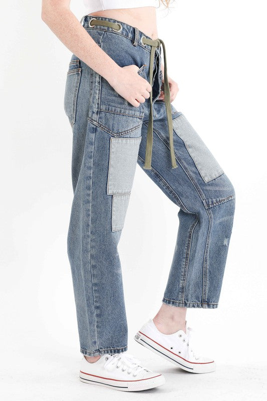 Roxy Barrel Patch Jeans
